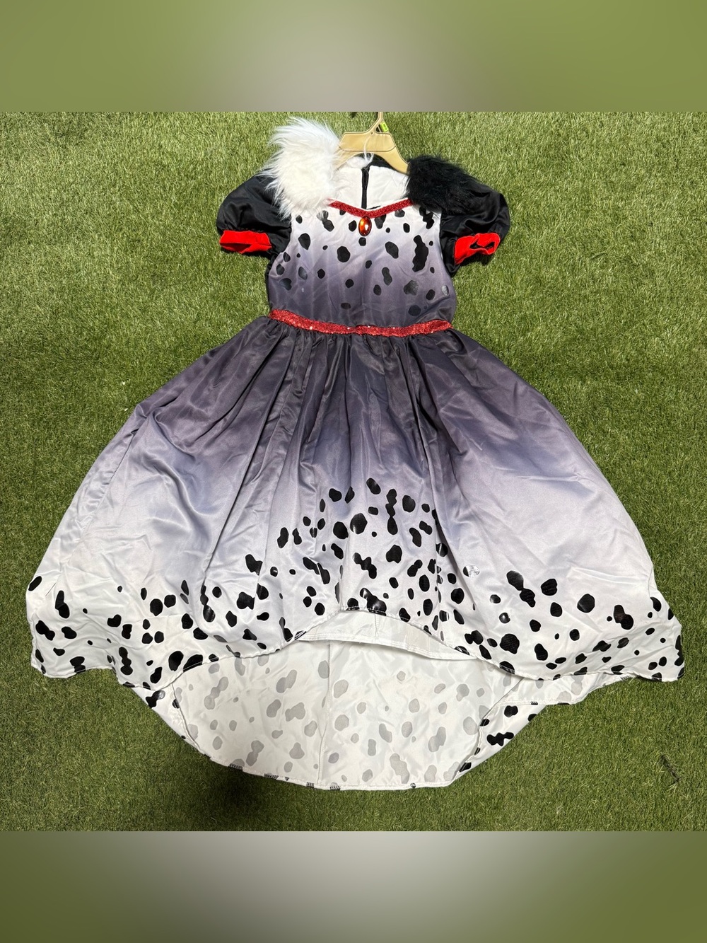 Girls Cruella De Vil Costume Dress